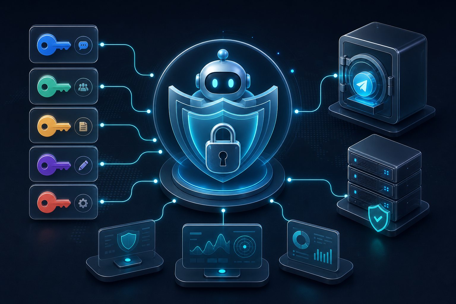 Telegram bot güvenliği, yetki sınırları ve güvenli token yönetimi