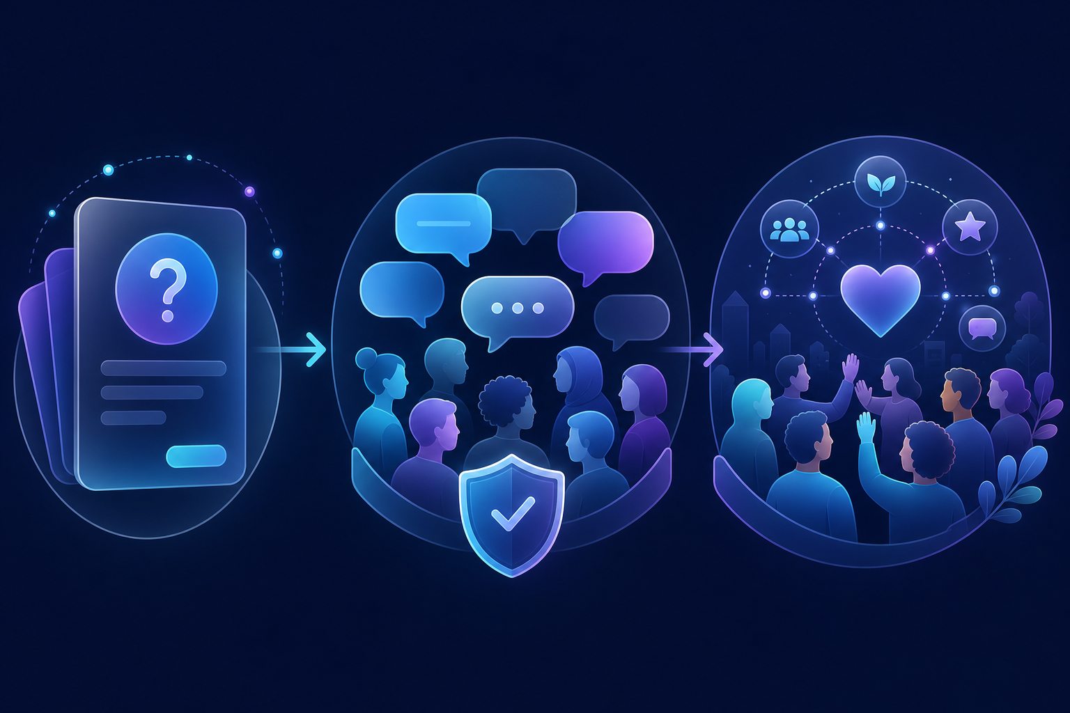 Topluluk içindeki bağlı Telegram sohbetleri arasında geçiş yapan üyeler