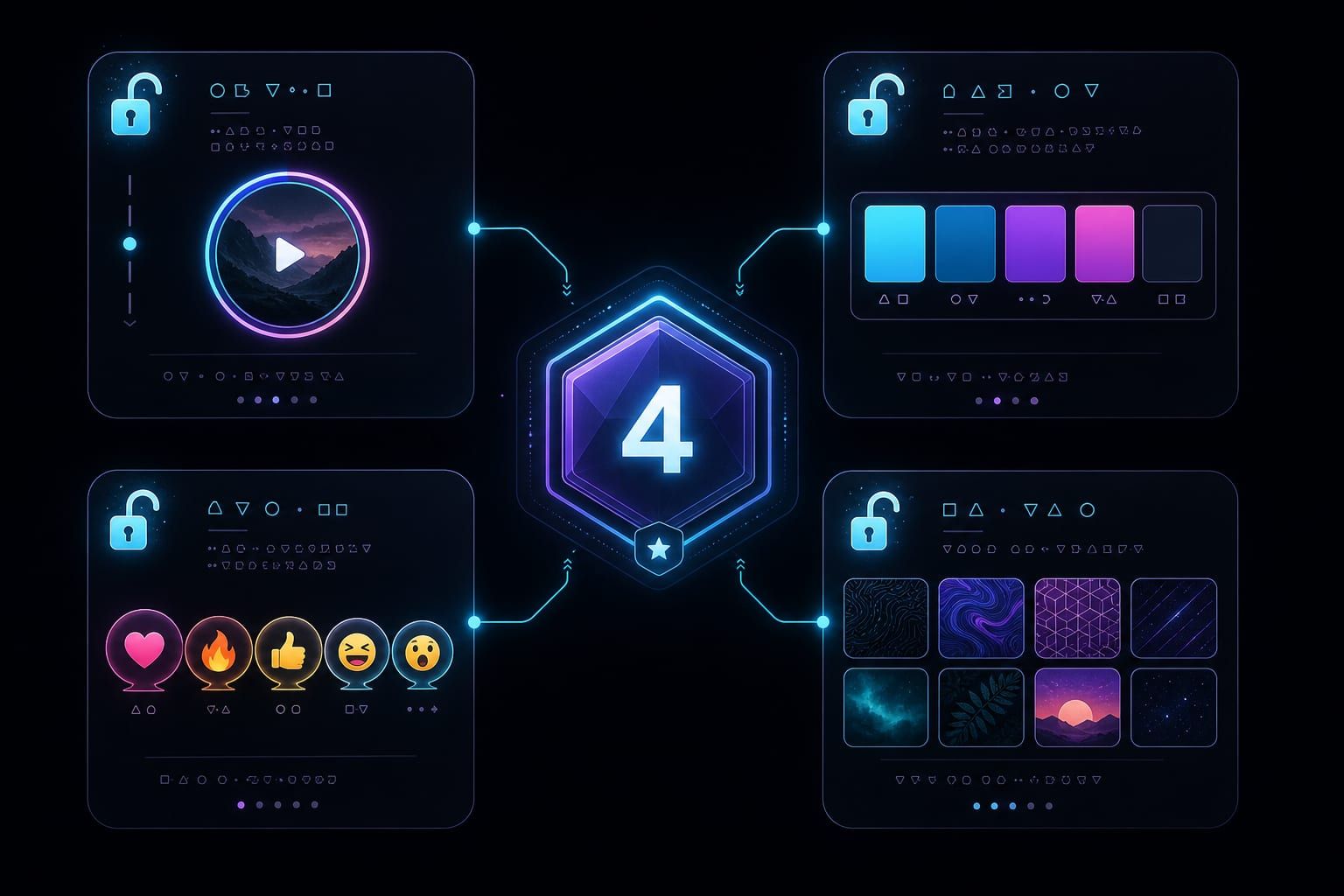 Visual of story, reaction and appearance features unlocked by a Telegram channel level
